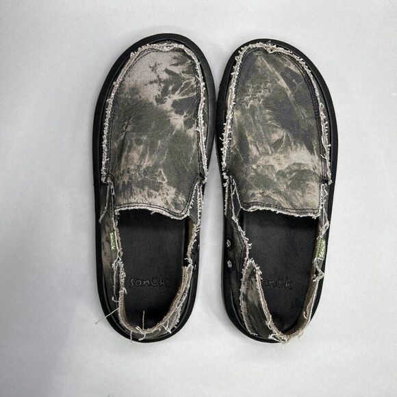 Sanuk Men's Size 8 Vagabond Soft Top Tie Dye Slip On Loafers - Picture 8 of 12